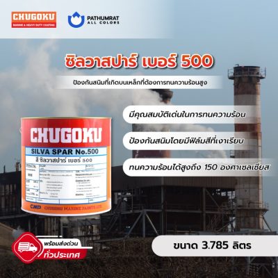 สีทนความร้อน ซิลวาสปา 500 - CHUGOKU SILVA SPAR NO.500